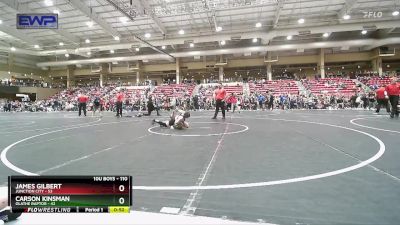 110 lbs Cons. Round 3 - Carson Kinsman, Olathe Raptor vs James Gilbert, Junction City