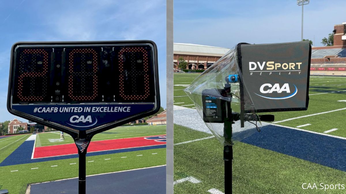 CAA Football Adds Timeout Countdown Clocks & Sideline Replay Monitors