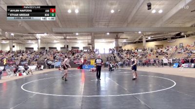 A 150 lbs Cons. Round 1 - Ethan Greear, David Crockett High School vs Jaylen Hartzog, James Lawson High School