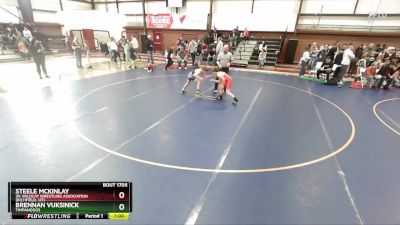 86 lbs Cons. Round 3 - Steele McKinlay, Jr. Wildcat Wrestling Association (Richfield, UT) vs Brennan Vuksinick, Timpanogos