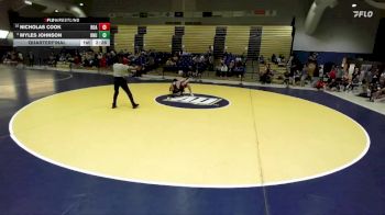 285 lbs Quarterfinal - Nicholas Cook, Roanoke College vs Myles Johnson, Ohio Northern