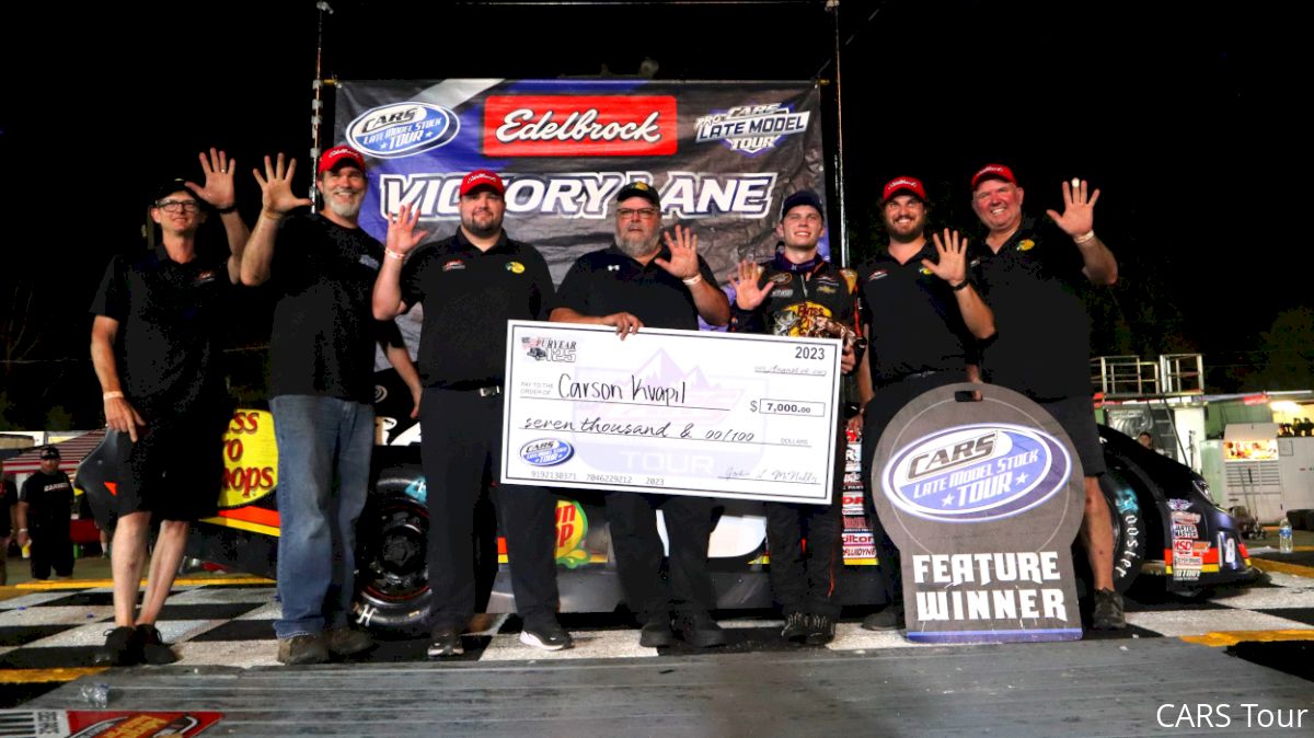 Results: Carson Kvapil Claims Fifth CARS Tour Win After Wake County Battle