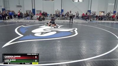 149 lbs Cons. Round 3 - Cameron Owens, Roanoke College vs Luke Burke, Scranton