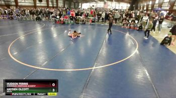 90 lbs Cons. Round 3 - Hayden Olcott, Delta vs Hudson Ferris, Sanderson Wrestling Academy