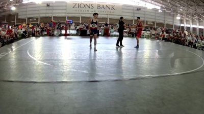 132 lbs Trusten Lee Douglas, Oklahoma Outlaws Blue vs Maddax Hacking, Utah Black