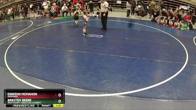 39 lbs Cons. Round 3 - Dawson McMahon, Shootbox vs Brexten Beebe, Iron County Wrestling Academy