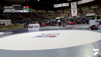 Intermediate Girls - 67 lbs Cons. Semis - Thalia Baeza, Amateur Wrestling Academy vs Kaitlyn Crow, Gladiator Wrestling