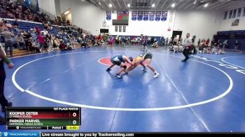 152 lbs 1st Place Match - Parker Marvel, Centennial Middle School vs Kooper Oster, CY Middle School