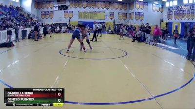 130 lbs Cons. Round 5 - Gabriella Sergi, North Side Wrestling vs Genesis Fuentes, Attack