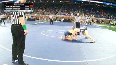 D3-150 lbs Semifinal - Bryson Boucher, Lake Odessa Lakewood vs Martine Wiggins, Shepherd HS