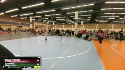 88-95 lbs Round 5 - Eli Roark, Spartan Mat Club vs Grace Windom, Silverback Wrestling Fort Worth