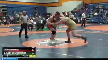 285 lbs Cons. Round 2 - Dawson Schwerdtfeger, Nebraska Wesleyan University vs Jadon Brownlee, Ohio Northern