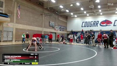 174 lbs 1st Place Match - Peter McCrackin, Simon Fraser (B.C.) vs Avery Gambrall, Oregon State