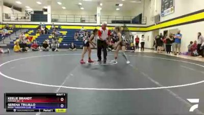 92 lbs Round 3 (3 Team) - Serena Trujillo, Bison Takedown Club vs Keelie Brandt, Mayhem WC