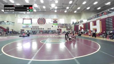 115 lbs Champ. Round 1 - Clara Davis, Rocky Mountain vs Kylie Martin, Baker