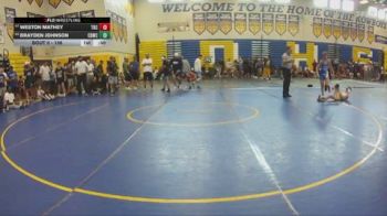 106 lbs Cons. Round 4 - Brayden Johnson, Sons Of Thunder vs Weston Mathey, JW Mitchell High School