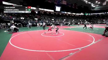 130 lbs Champ. Round 1 - Brandon Laurell, LEO1 vs Zack Cutler, EAG2