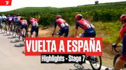 Highlights: 2023 Vuelta a España Stage 7 - Geraint Thomas, Sepp Kuss Crash