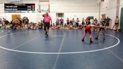 77-84 lbs Champ. Round 1 - Peyton Ladd, East Peoria River Bandits Wres vs Spencer Mool, El Paso Gridley Youth Wrestlng