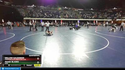 63 lbs Quarterfinal - Mandi Blades, Iowa vs Willow Gaudineer, Chickasaw Elite Wrestling Club