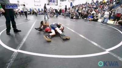 80 lbs Consolation - Liam Hayes, Carl Albert vs Blaine Mudgett, Choctaw Ironman Youth Wrestling