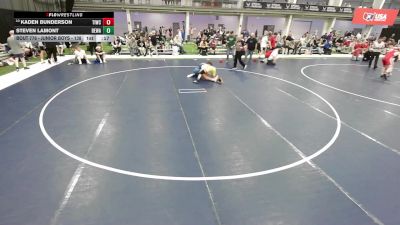 Junior Boys - 138 lbs Cons. Round 4 - Steven Lamont, Berge Elite Wrestling Academy vs Kaden Bunderson, Team Idaho Wrestling Club