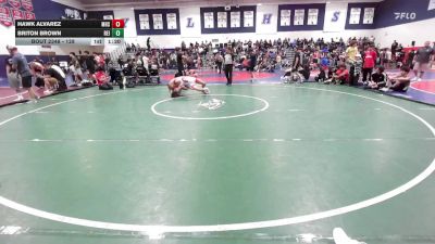 128 lbs Quarterfinal - Briton Brown, Reign vs Hawk Alvarez, Mayfair High School