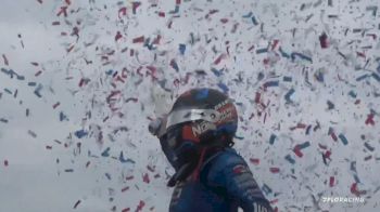 Justin Grant Reacts After Winning USAC Silver Crown Ted Horn 100 At Du Quoin