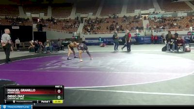 D2-120 lbs Cons. Round 2 - Diego Diaz, Canyon Del Oro vs Manuel Granillo, Desert View