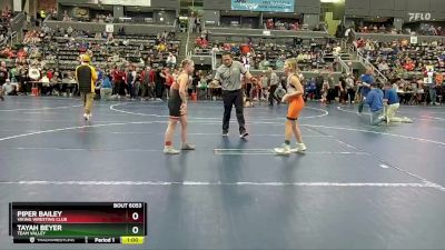 100 lbs Round 3 - Piper Bailey, Viking Wresting Club vs Tayah Beyer, Team Valley