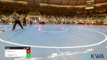 84 lbs Round Of 16 - Nevaeh Davis, Black Fox Wrestling Club vs Laura Topaum, Midwest City Bombers Youth Wrestling Club