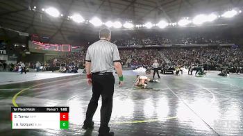 Girls 1B/2B/1A/2A 105 1st Place Match - Genesis Vazquez, Blaine (Girls) vs Sophia Torrez, Toppenish (Girls)