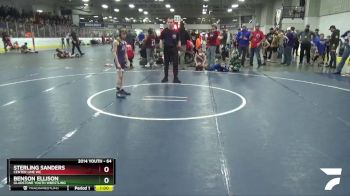 64 lbs Cons. Round 5 - Sterling Sanders, Center Line WC vs Benson Ellison, Gladstone Youth Wrestling