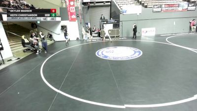 157 lbs Cons. Sub-semis - Keith Christianson, Ukiah High School Wrestling vs Skyler Madsen