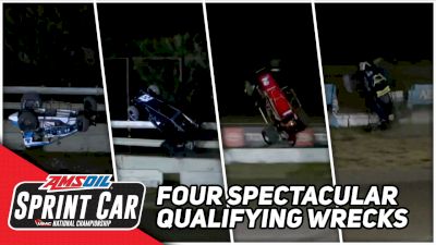 JJ Yeley, Three Others Flip In Wild USAC Qualifying Session At Devil's Bowl Speedway
