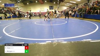 52 lbs Semifinal - Samuel Voss, Skiatook Youth Wrestling vs Lucas Morgan, Berryhill Wrestling Club