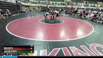 220 lbs Quarterfinals (8 Team) - Ron White, Holmen vs Hunter Powell, Joliet Catholic