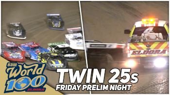 Twin 25s Highlights | 2023 World 100 Friday Prelim at Eldora Speedway