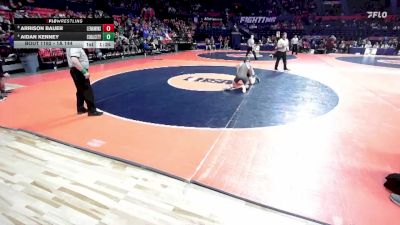 1A 144 lbs Quarterfinal - Arrison Bauer, Lena (L.-Winslow) vs Aidan Kenney, Coal City