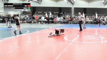 60 lbs Rr Rnd 5 - Lina Wright, Bayside Baddies - Girls vs Mylah Carney, MGW Glitter & Grit - Girls