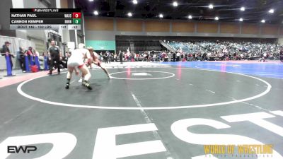 160 lbs Consi Of 8 #2 - Nathan Paul, Wasco Wrestling vs Cannon Kemper, Burns Oregon