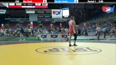 220 lbs round-1 Roy Nash Utah vs. Terrion Jones Illinois