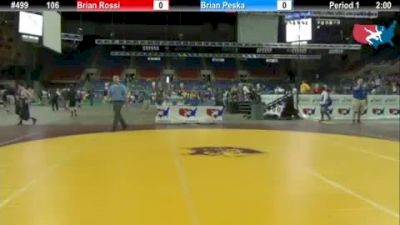 106 lbs round-2 Brian Rossi Illinois vs. Brian Peska Nebraska