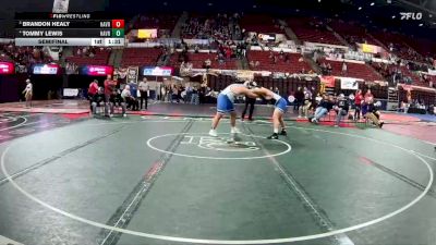 A - 285 lbs Semifinal - Brandon Healy, Havre vs Tommy Lewis, Havre