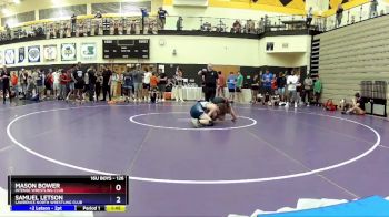 126 lbs Cons. Round 2 - Mason Bower, Intense Wrestling Club vs Samuel Letson, Lawrence North Wrestling Club