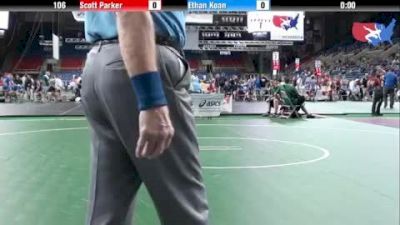 106 lbs round-4 Scott Parker Pennsylvania vs. Ethan Koan Missouri