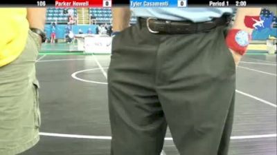 106 lbs round-1 Parker Howell Kansas vs. Tyler Casamenti New Jersey