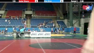 120 lbs round-1 Javier Vieyra Kansas vs. Alex Bray North Carolina