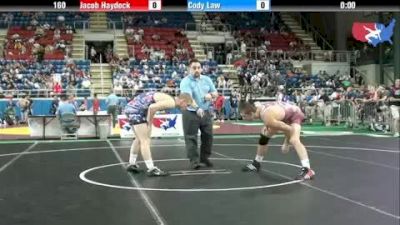 160 lbs round-1 Jacob Haydock Florida vs. Cody Law Pennsylvania