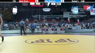 170 lbs round-2 Adam Drain Iowa vs. Jake Denman Ohio
